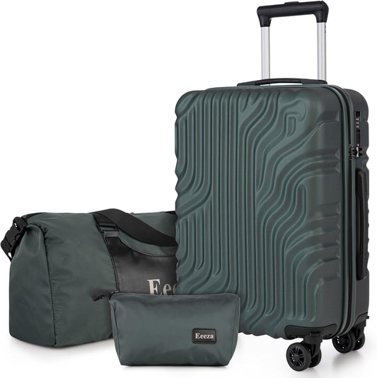 Suitcase Set 3 Piece 20-inch Carry on Luggage with Wheels ABS Hard Shell Lightweight and TSA Lock