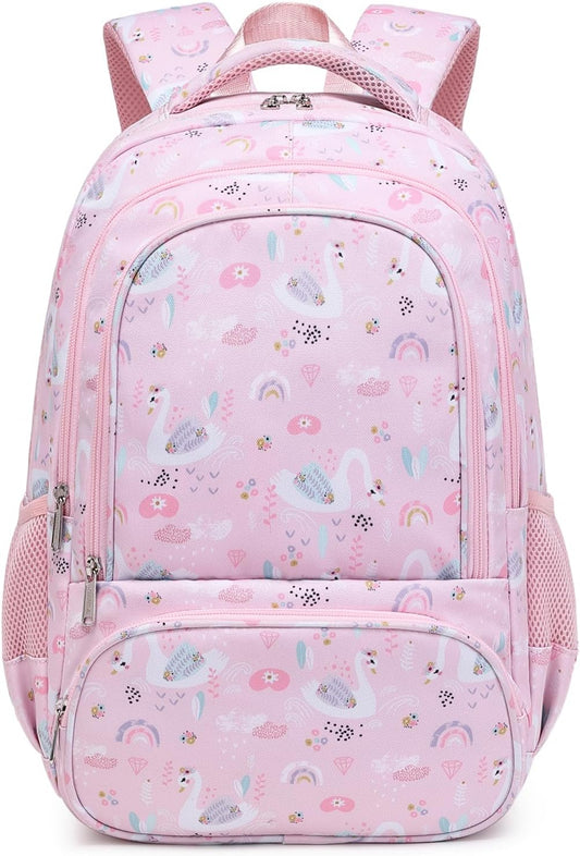 abshoo Lightweight Swan Kids Backpack For School Girls Elementary Kindergarten Bookbag School Bags (Swan)