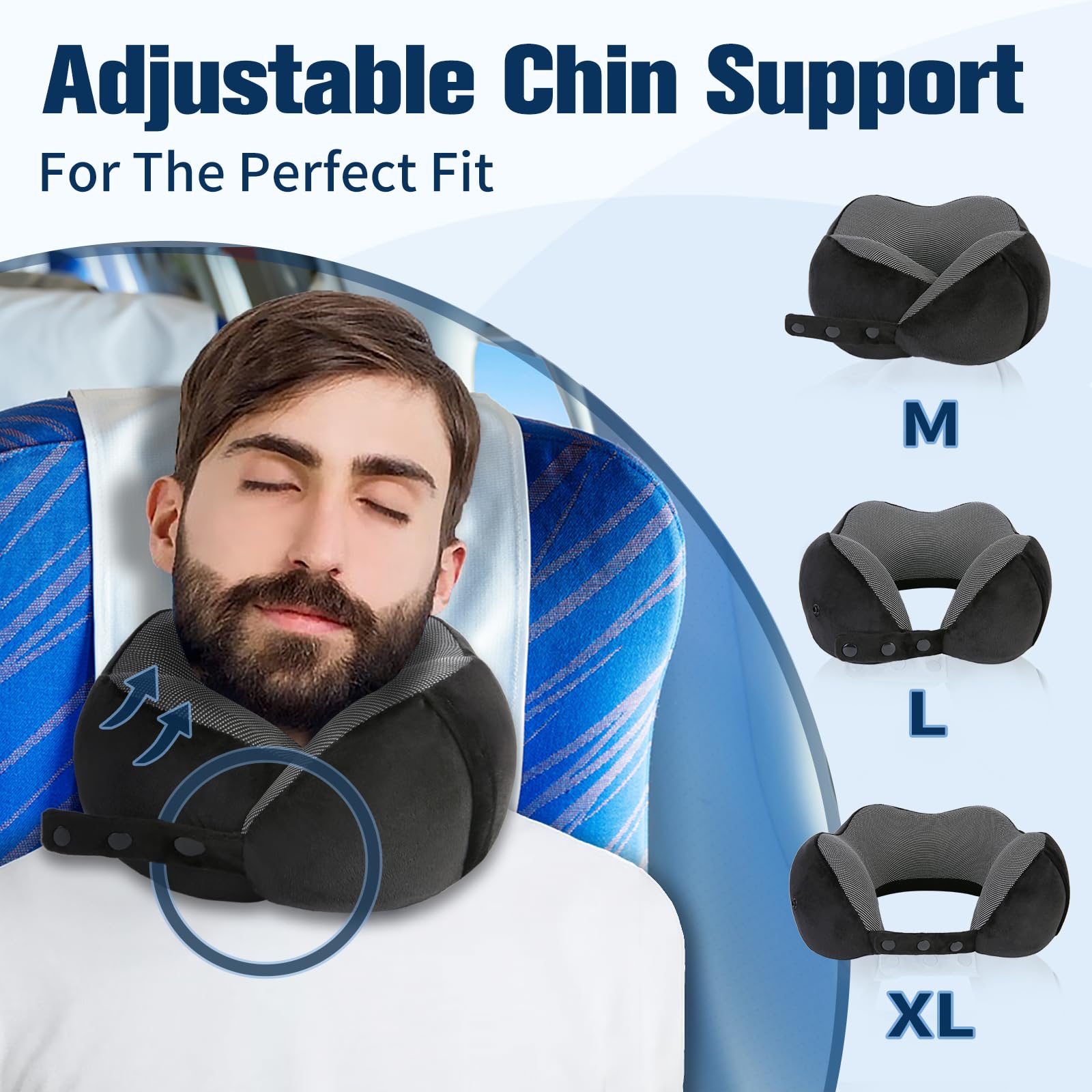 Cirorld Neck Pillow for Traveling, Travel Pillows for Airplanes,100% Pure Memory Foam Travel Neck
