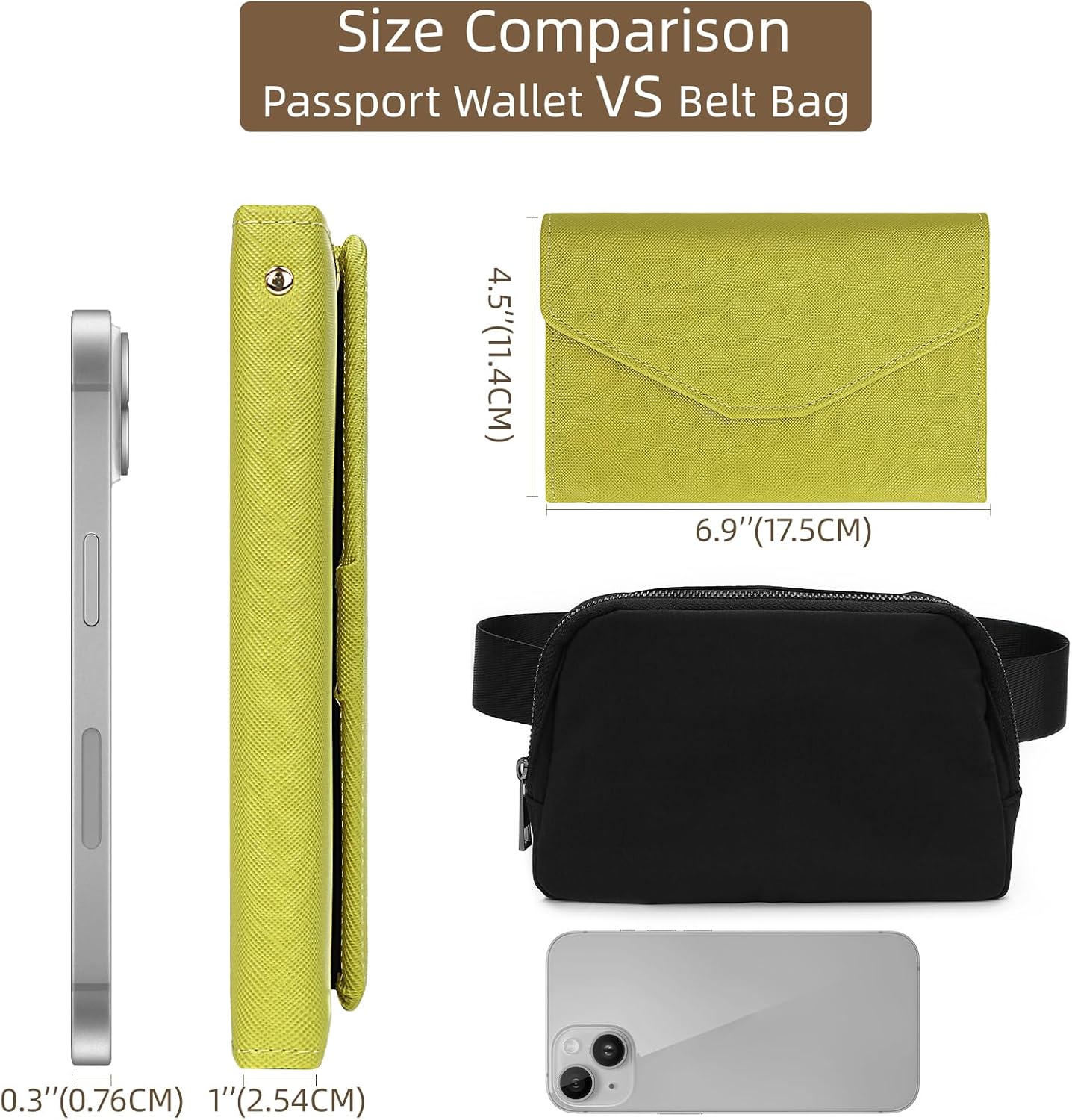 ZOPPEN Mulit-purpose Rfid Blocking Passport Holder Travel Wallet (Ver.4) Passport and Vaccine Card Holder ComboTri-fold Document Organizer Travel Essentials