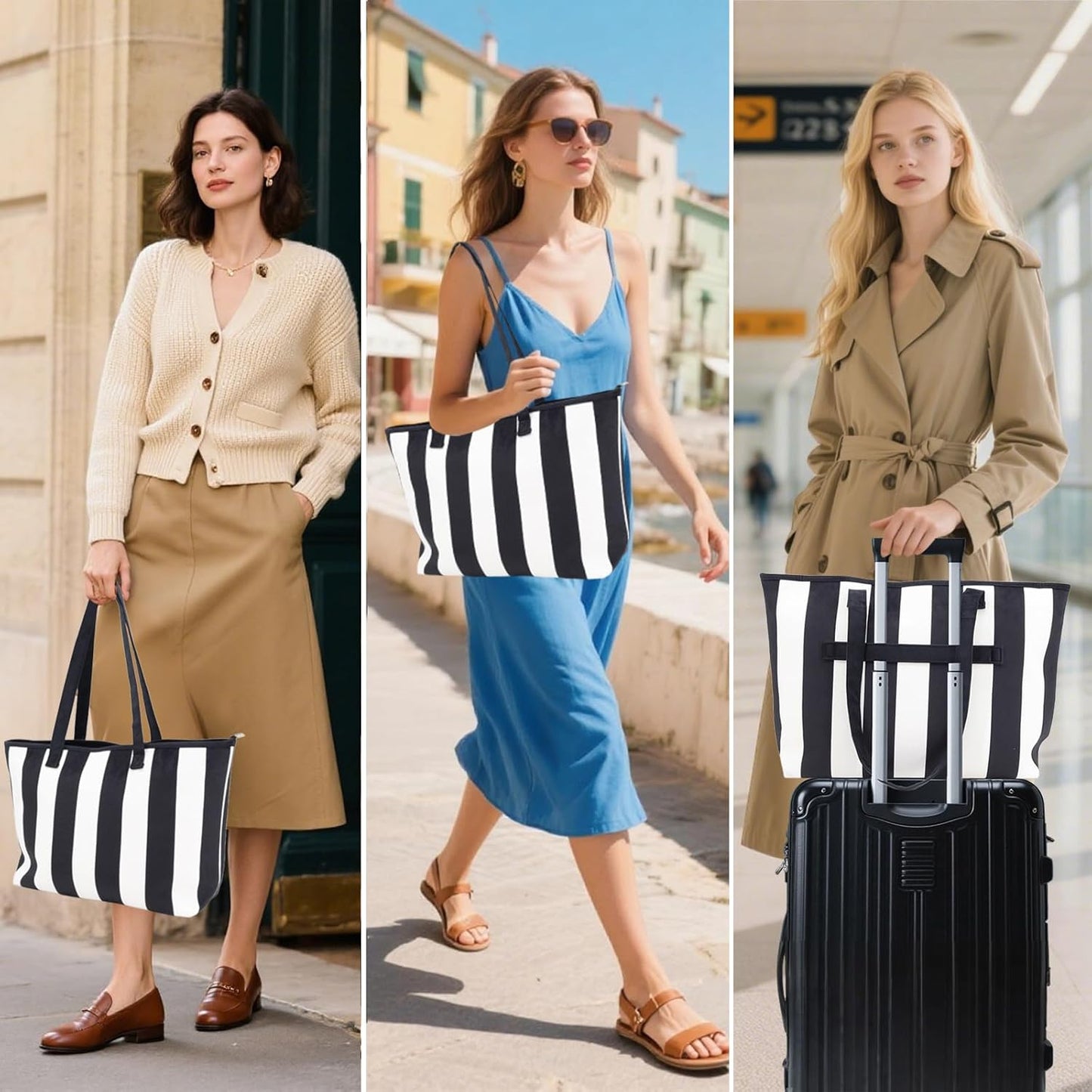 UERRUAM Corduroy Tote Bag for Women with Laptop Compartment,Cup Holder Inside,Makeup Pouch-for Work,Travel,College,Gym,Nurse