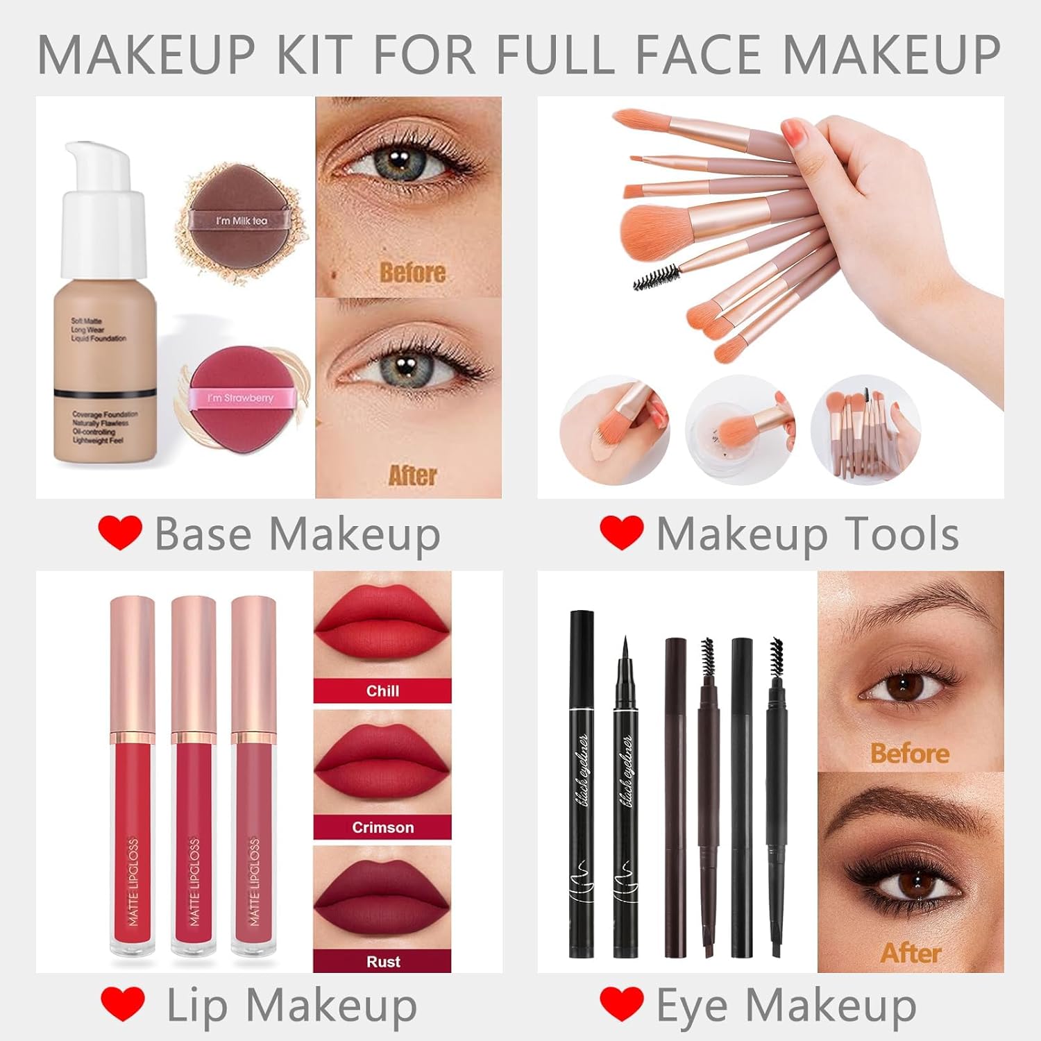 Professional Big Makeup Kit for Teens Girls & Women Full Kit, Beauty Case with Beginner Cosmetics