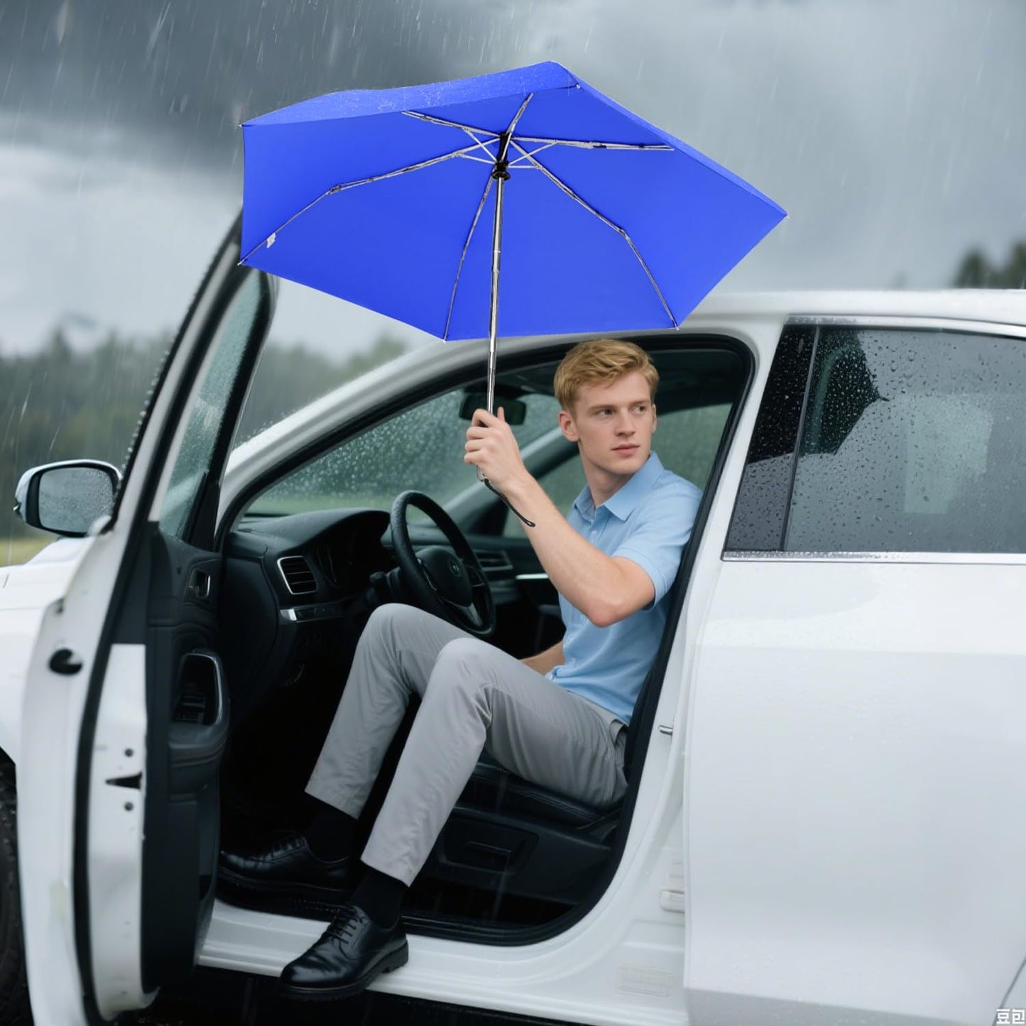 Lejorain Mini Umbrella for Travel Automatic - Folding Compact Flat Umbrella Lightweight Strong Portable Umbrellas for Rain Adults