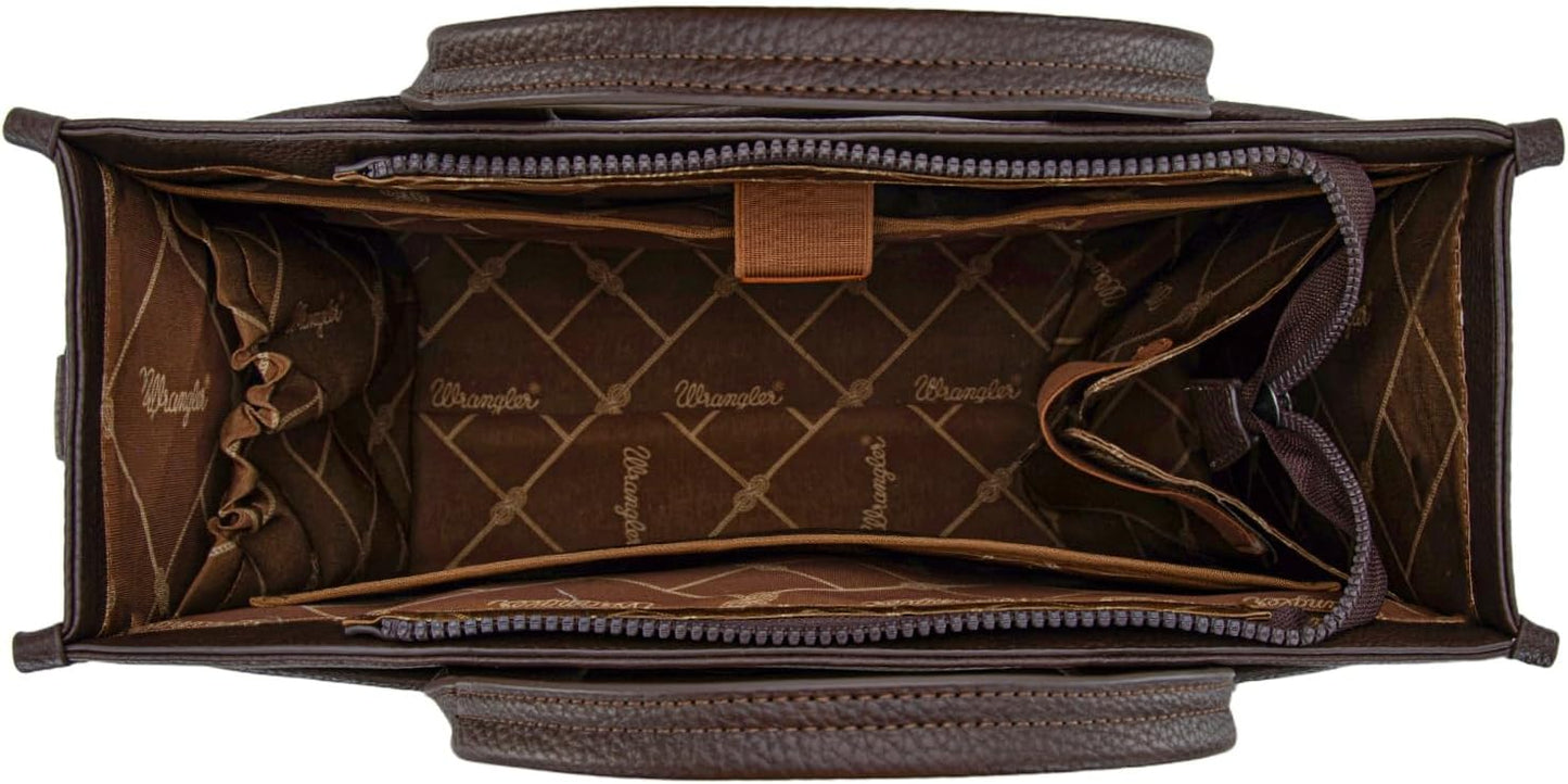 Wrangler Laptop Bag for Women 15.6 Inch Vintage Work Tote Bag for Business Briefcase Handbag with Adjustable Shoulder Strap