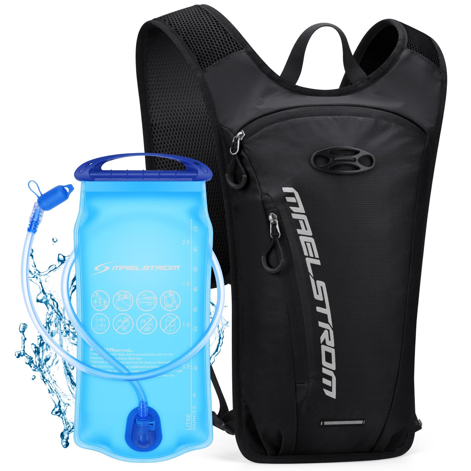 Maelstrom Hydration Backpack with 2L Water Bladder,Lightweight Running Vest