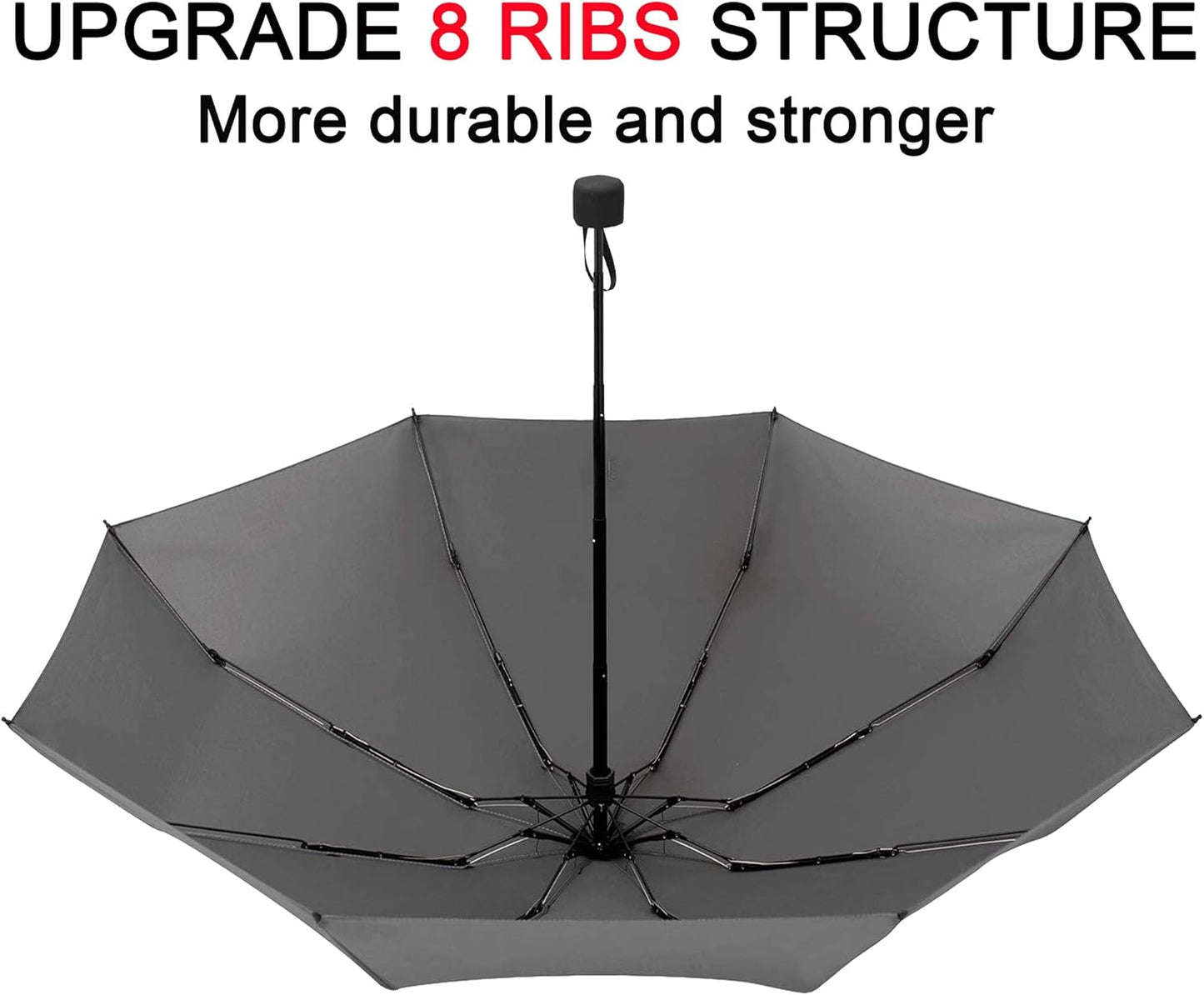 Goothdurs Mini Travel Compact Windproof Umbrella - Small Folding Lightweight Sun & Rain Umbrellas with 95% UV Protection for Women Men