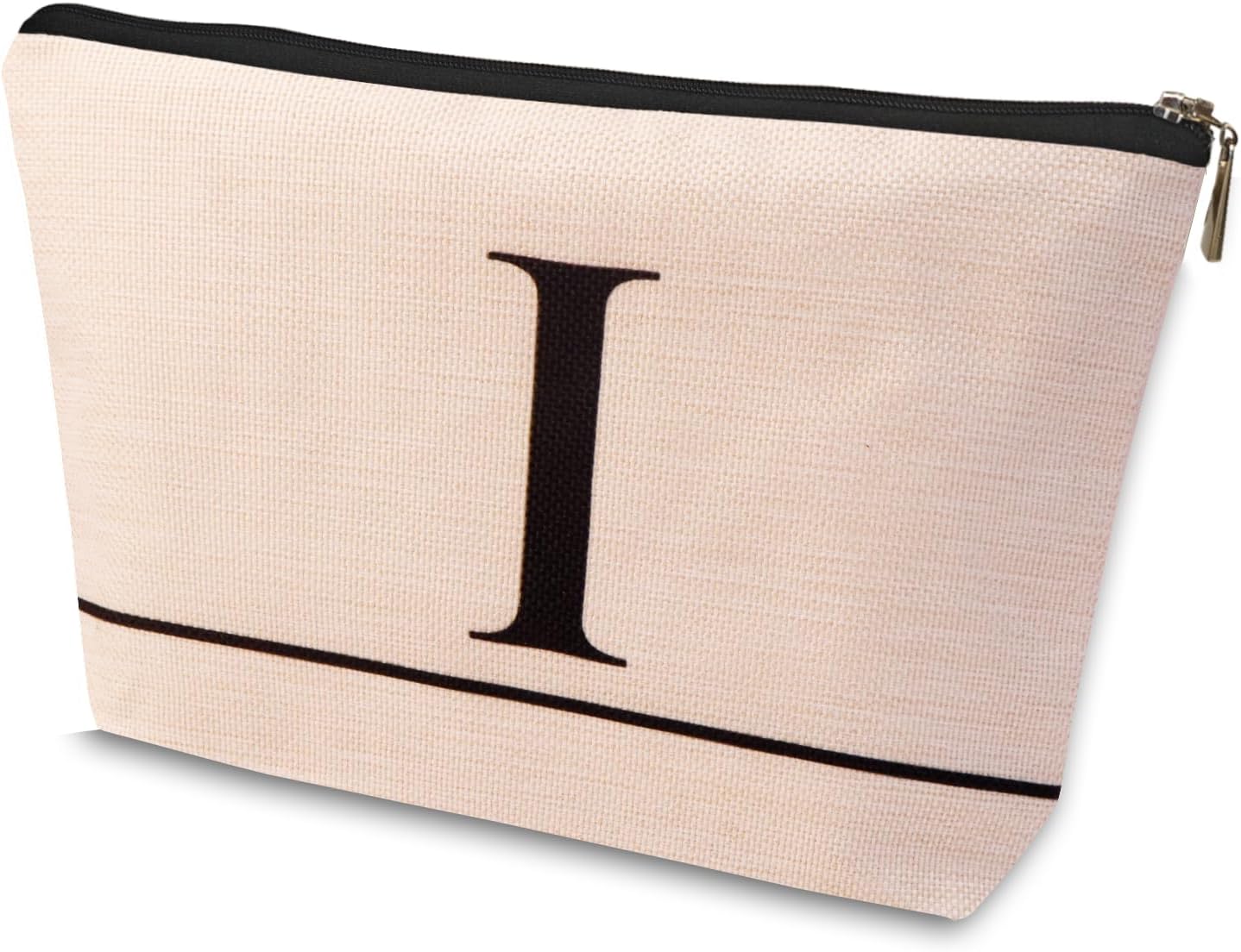 Letter A-Z Initial Personalized Makeup Bags, Birthday Gifts for Women, Monogrammed Gifts for Women Mom Sister Best Friend Bride Bridesmaid, Mothers Day, Christmas, Small Travel Cosmetic Bag (I)