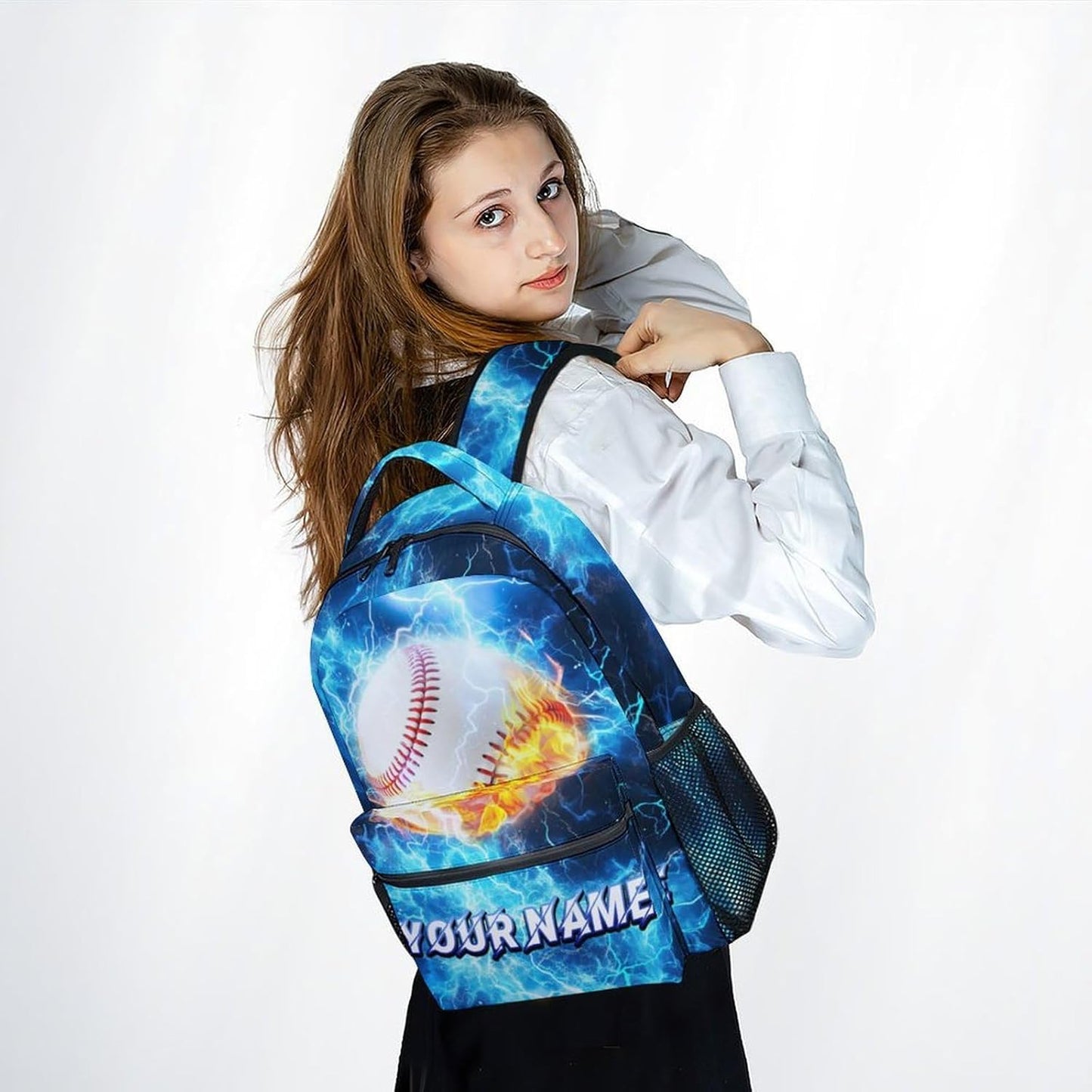 School Backpack for Boys - Personalized Baseball Backpacks for Kids - Custom Youth Bookbag with