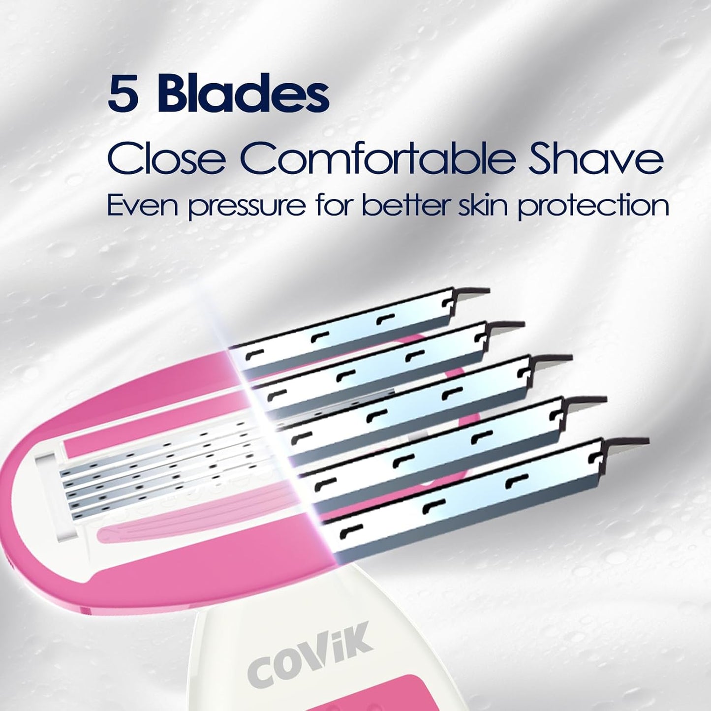 Mini Razors, Travel Razors for Women, 5 Blade, pink