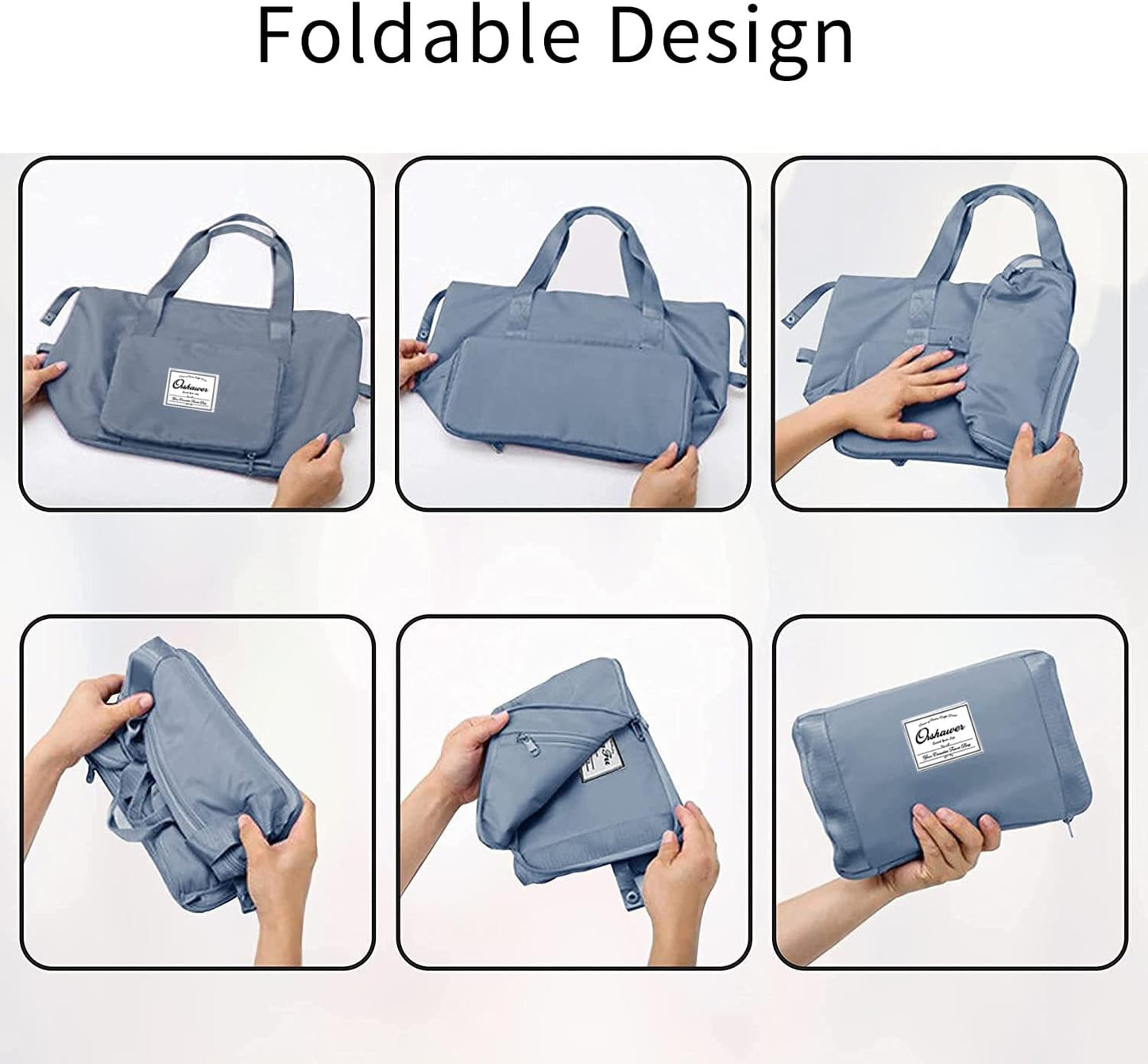 Large Capacity Foldable Travel Bag Expandable Portable Carry on Bag Dry&Wet Separation Sports