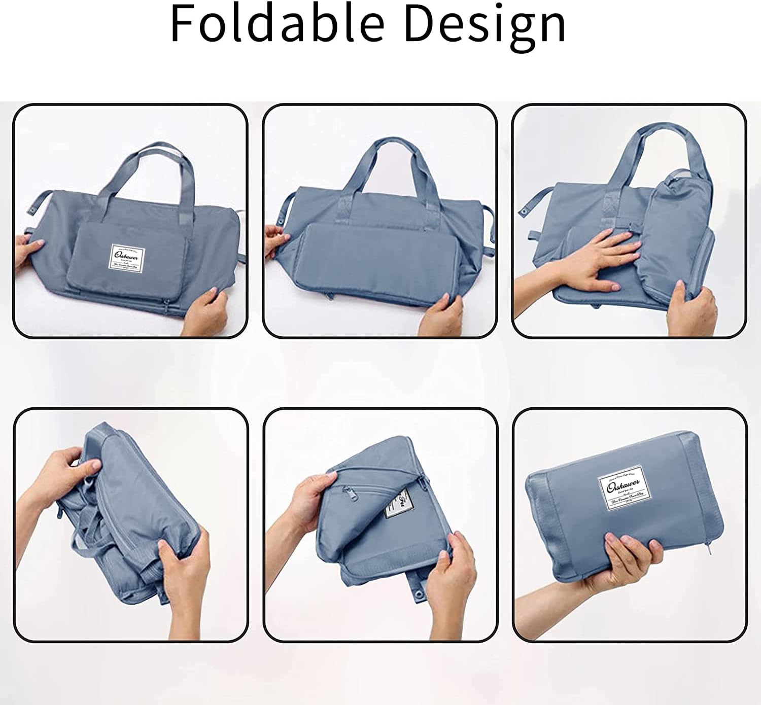 Large Capacity Foldable Travel Bag Expandable Portable Carry on Bag Dry&Wet Separation Sports