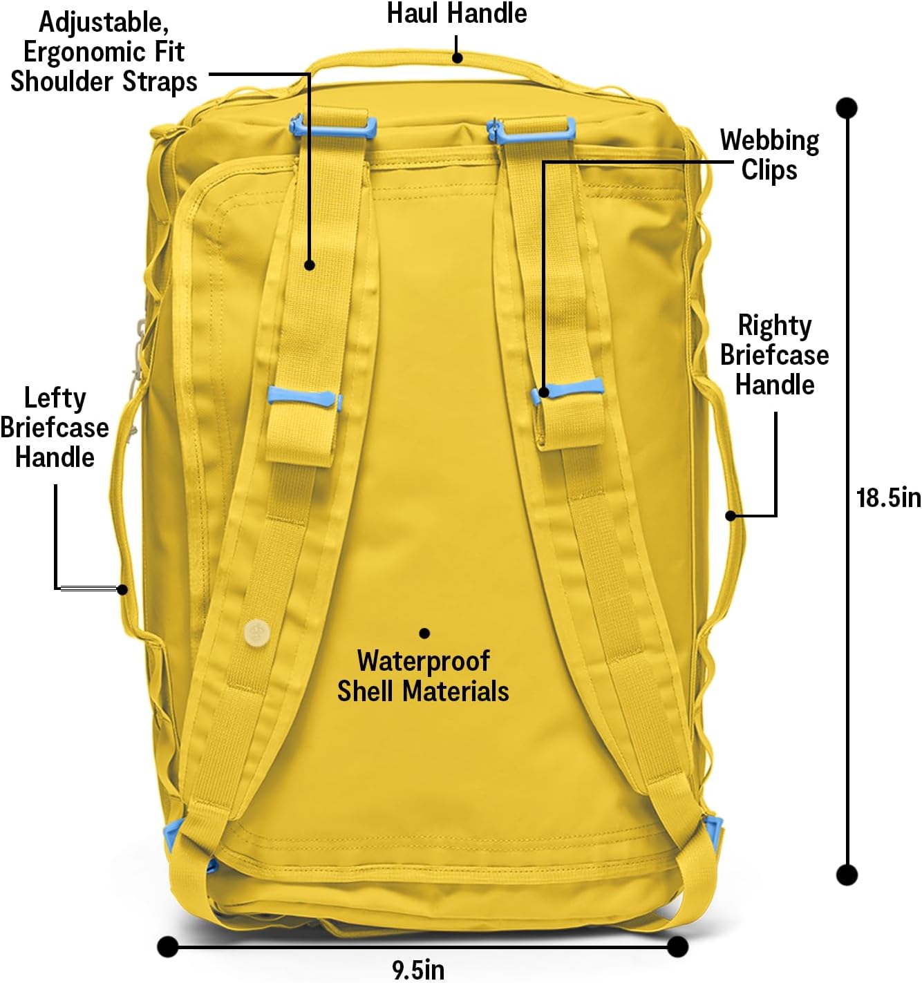 Baboon to the Moon Go-Bag Mini 32L – Detachable Straps, Small Duffle Bag for Travel, Gym Bag for Women, Mens Travel Bag, Duffel Bags for Traveling, Travel Duffel Bags for Women (Amber)