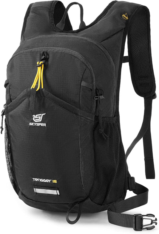 SKYSPER Hiking Backpack 15L Lightweight Walking Daypack for Camping Travelling Daytrip Small Trail Bagpack for Men Women