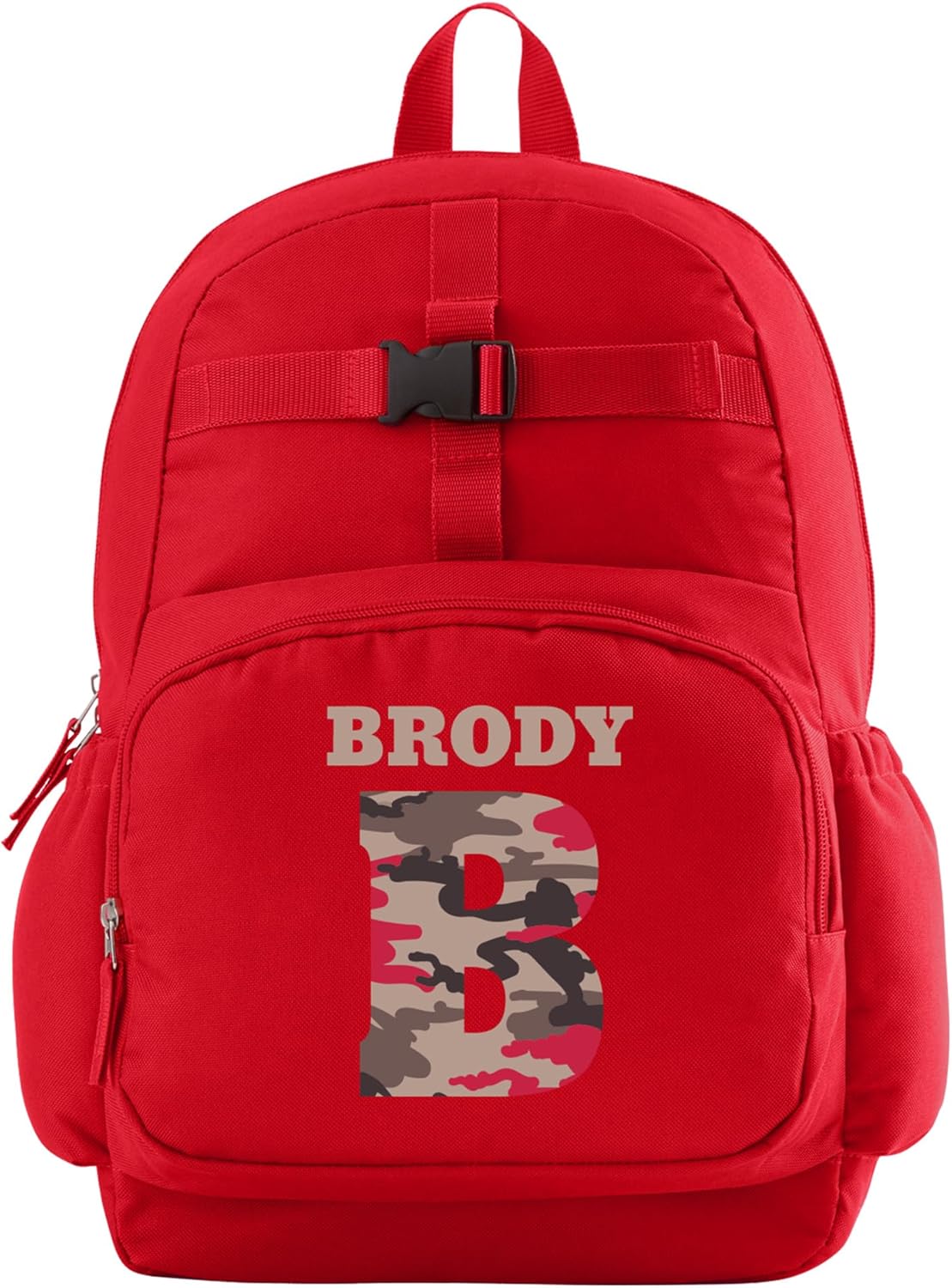 Let's Make Memories Kids Backpack for School - Personalized Back to School Supplies - Bookbag - Red - Red Camo