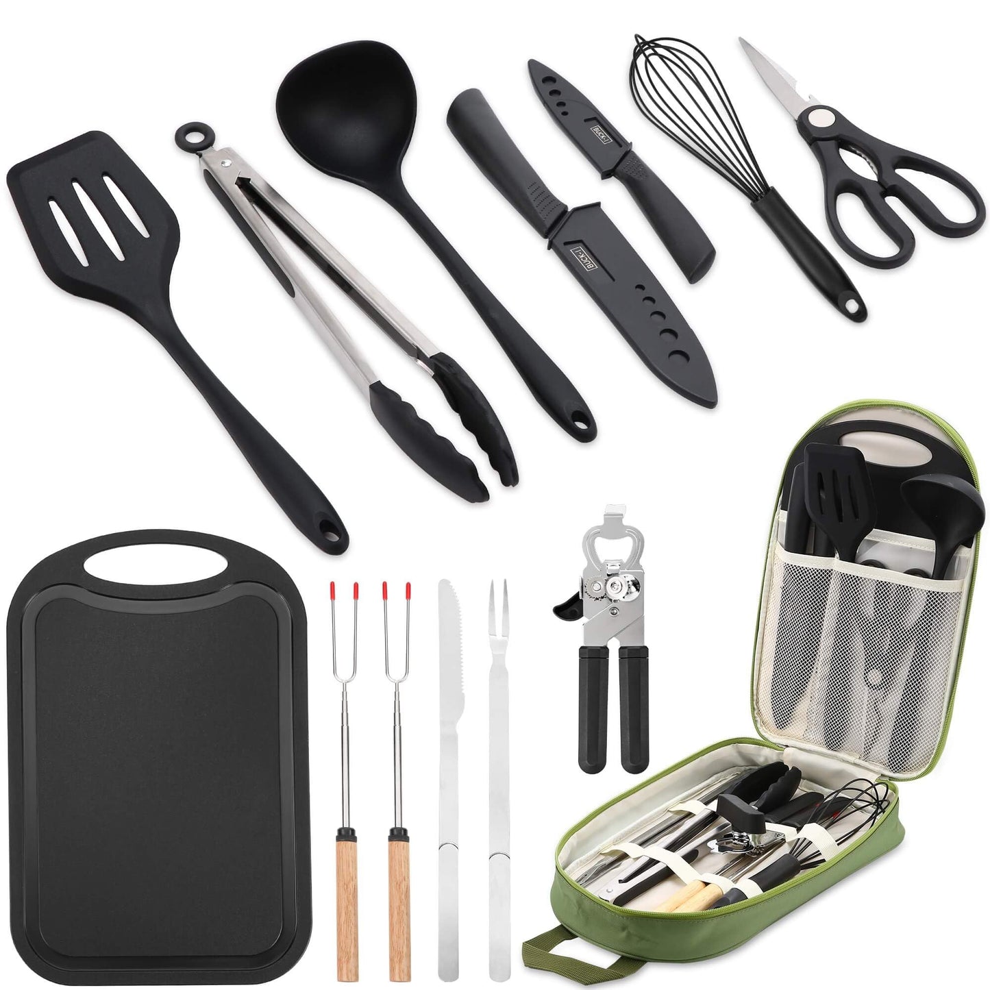 Wesqunie Camping Cooking Utensils Set, Cookware Set for Outdoor Hiking BBQ