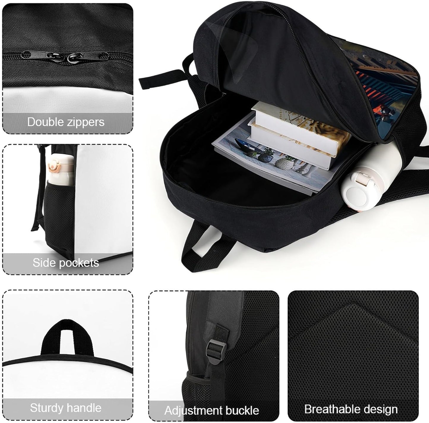 Train School Backpack Lightweight Laptop Backpacks Large Capacity 1 Main Compartment Outdoor Bookbag for Kids Boys Girls (Color5)