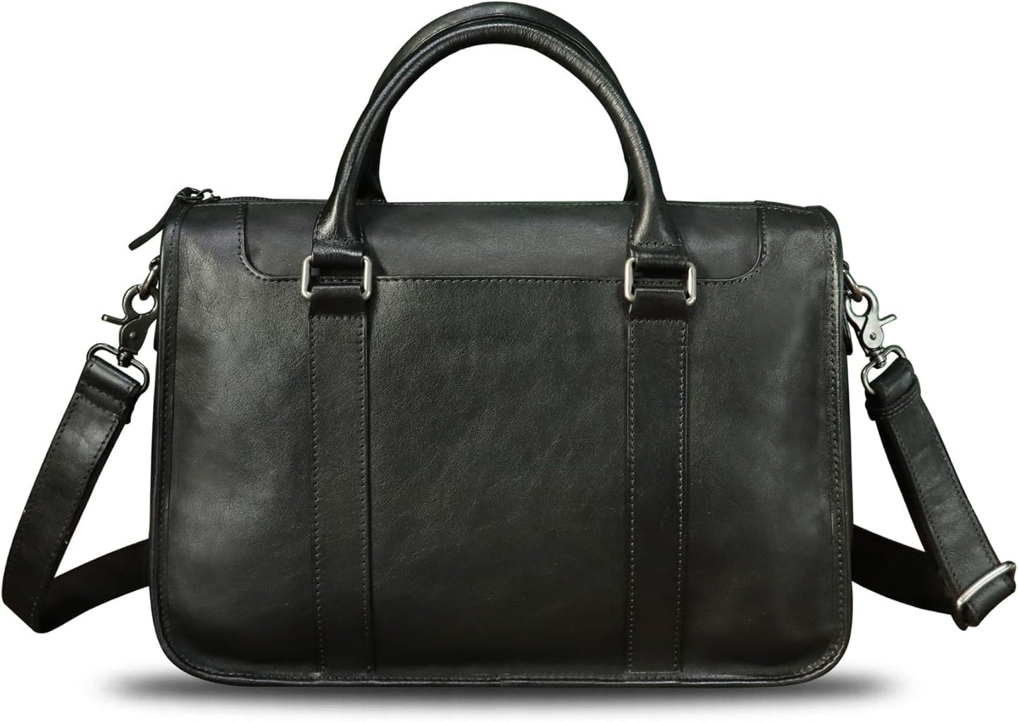 Genuine Leather Messenger Briefcase Bags for Men Vintage Real Leather Shoulder Purse Crossbody Bag Computer Laptop Bag