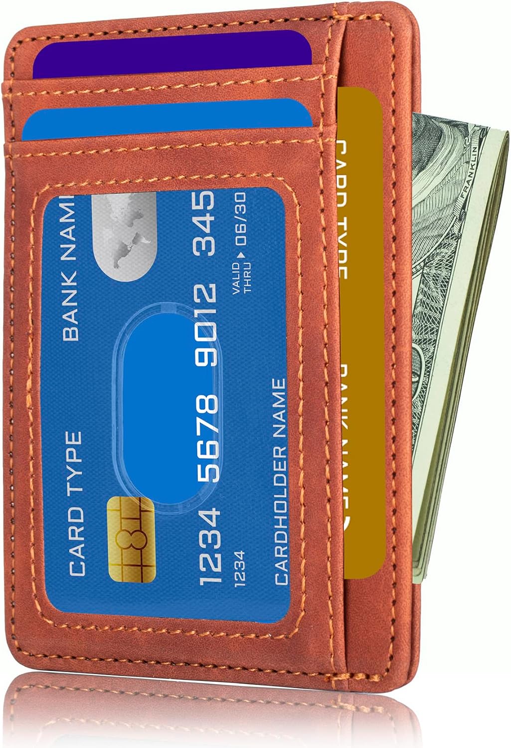 TOURSUIT Travel Minimalist Slim Front Pocket Wallet for Men Women, RFID Blocking Credit Card Holder
