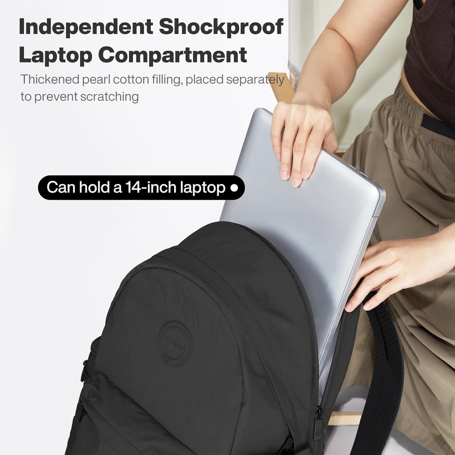 mixi Outdoor Lightweight Backpack Casual Carry On Laptop Backpack Travel Bookbag for Women Men