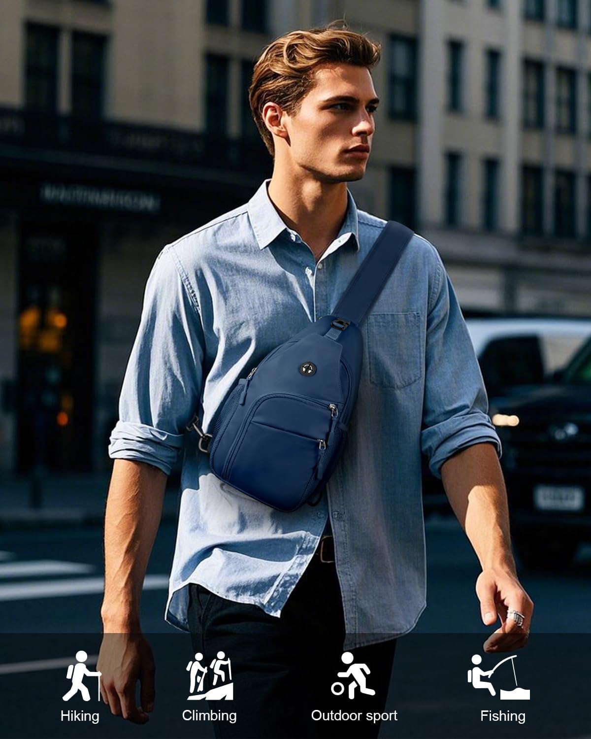 Crossbody Bags for Women Man Waterproof Sling Bag Backpack Trendy Casual Cross Body Bag with