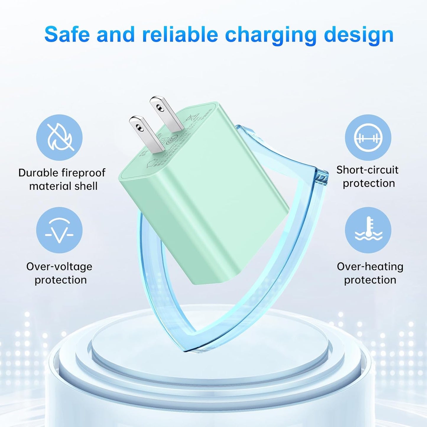 Dayaoncy 3 Pack Green 10ft USB C to Lightning Fast Charging Compatible with iPhone 14/13/12/12 Pro Max/11 Green