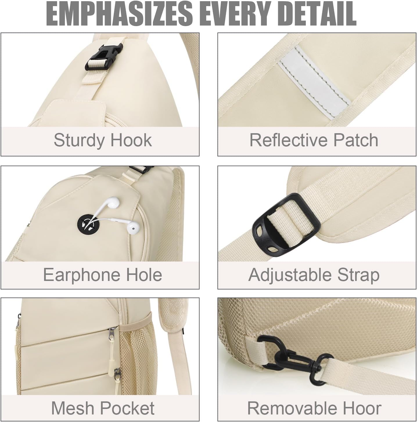 Crossbody Bags for Women Men Trendy Sling Bag Backpack Casual Chest Bag with Convertible Shoulder