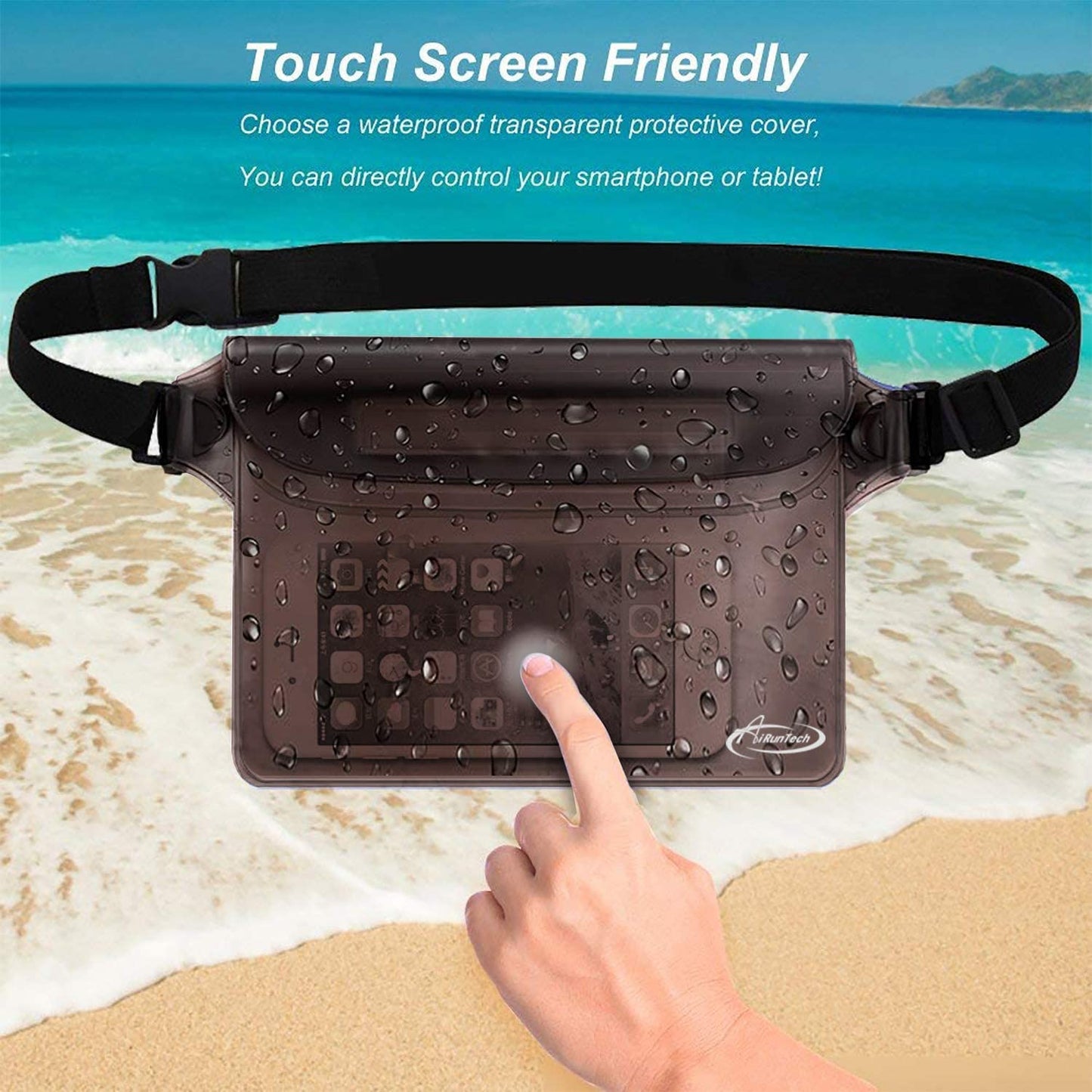 AiRunTech Waterproof Fanny Pack,Phone Pouch Dry Bag for Passport Wallet Purse,Floating Waterproof