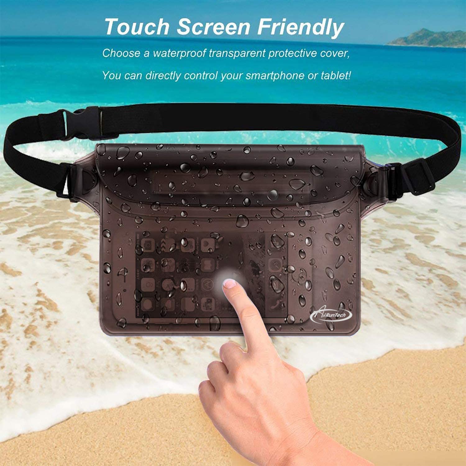 AiRunTech Waterproof Fanny Pack,Phone Pouch Dry Bag for Passport Wallet Purse,Floating Waterproof