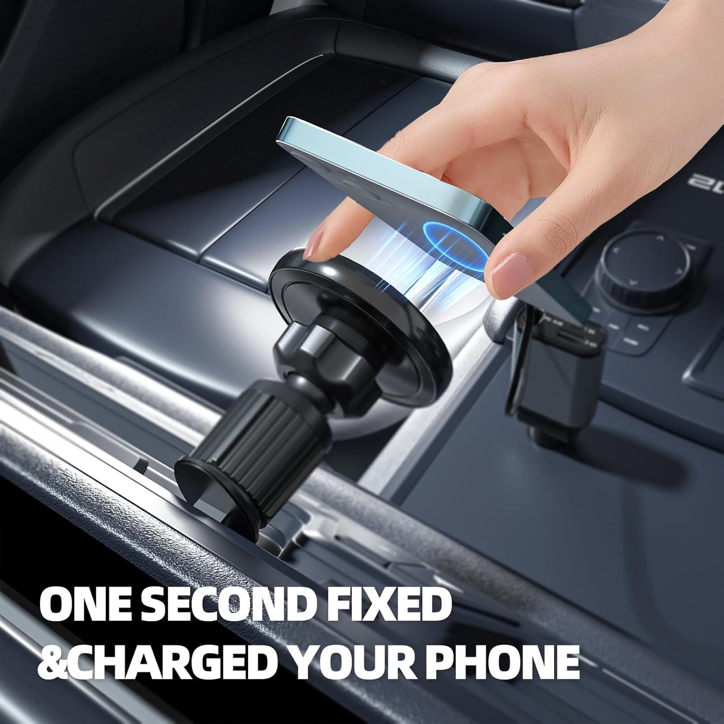 【2-in-1 Car Combo】 Flexino Retractable Car Charger for iPhone 16, 57W Fast Charging Car Charger USB C, Magnetic Phone Holder for MagSafe Car Mount,【360°】 Cell Phone Holder for iPhone 16/15/14/13/12