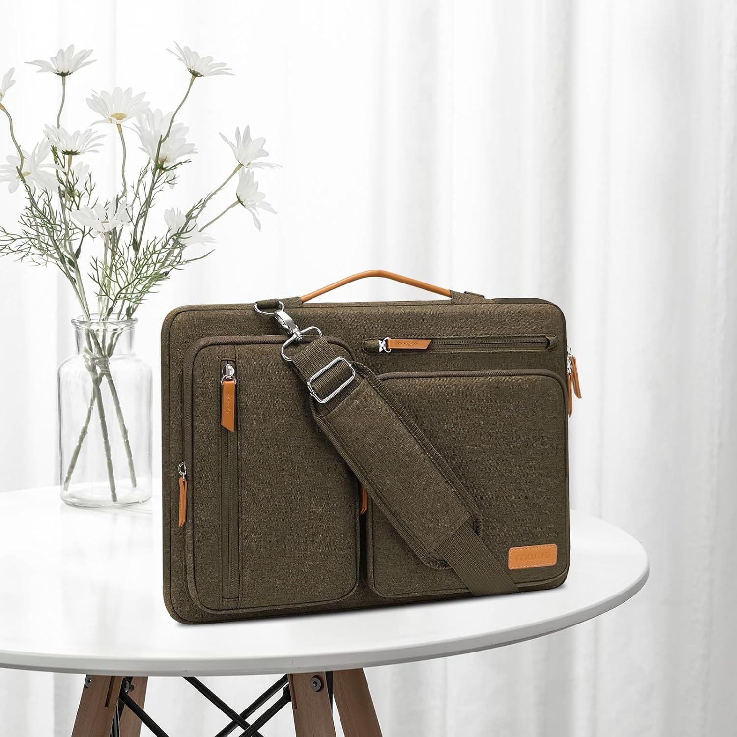 MOSISO 360 Protective Laptop Shoulder Bag,13-13.3 inch Computer Bag Compatible with MacBook, HP