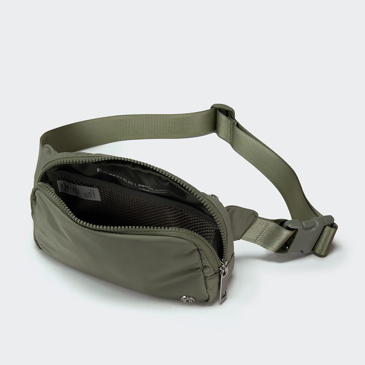 Pander Belt Bag Large 2L, Nylon Fanny Pack Purse for Women and Men with Adjustable Strap