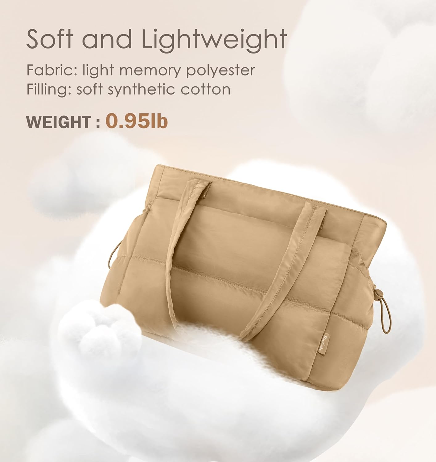 Tote Bag for Women Puffy Work Bags for Women with Zipper Lightweight Quilted Puffer Tote Bag for Travel, Teacher, Nurse