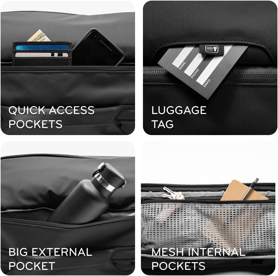 Peak Design Travel Duffelpack 45-65L, Eclipse, Weatherproof Duffel Backpack, Expandable, Extra-Long Zip, Stowable Straps, Fits Packing & Camera Cubes, Versatile Bag for Travel & Adventure