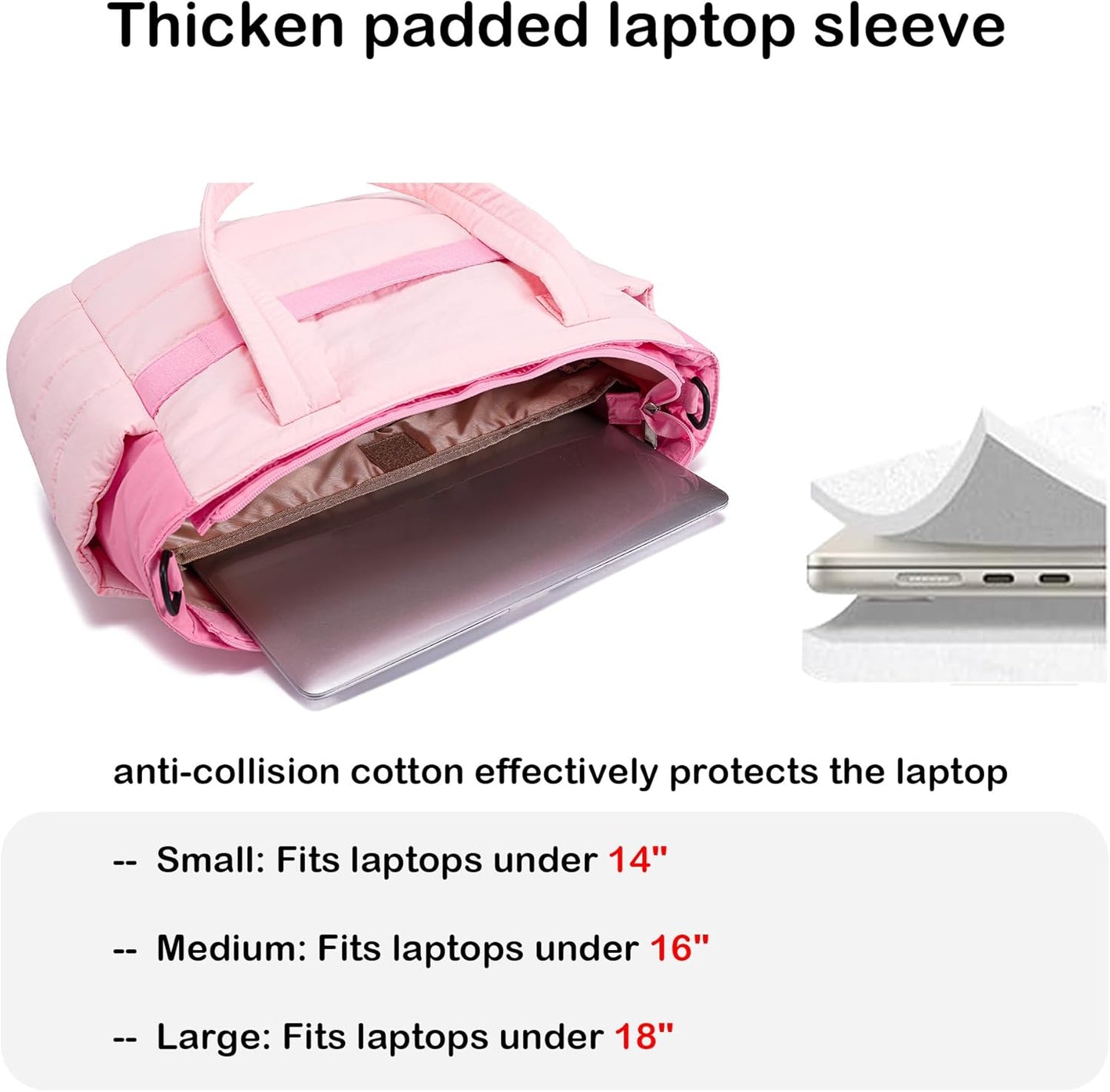 AOCINA Puffy Tote Bag for Women Quilted Work Bag Nurse Bags Women's Handbags for Travel