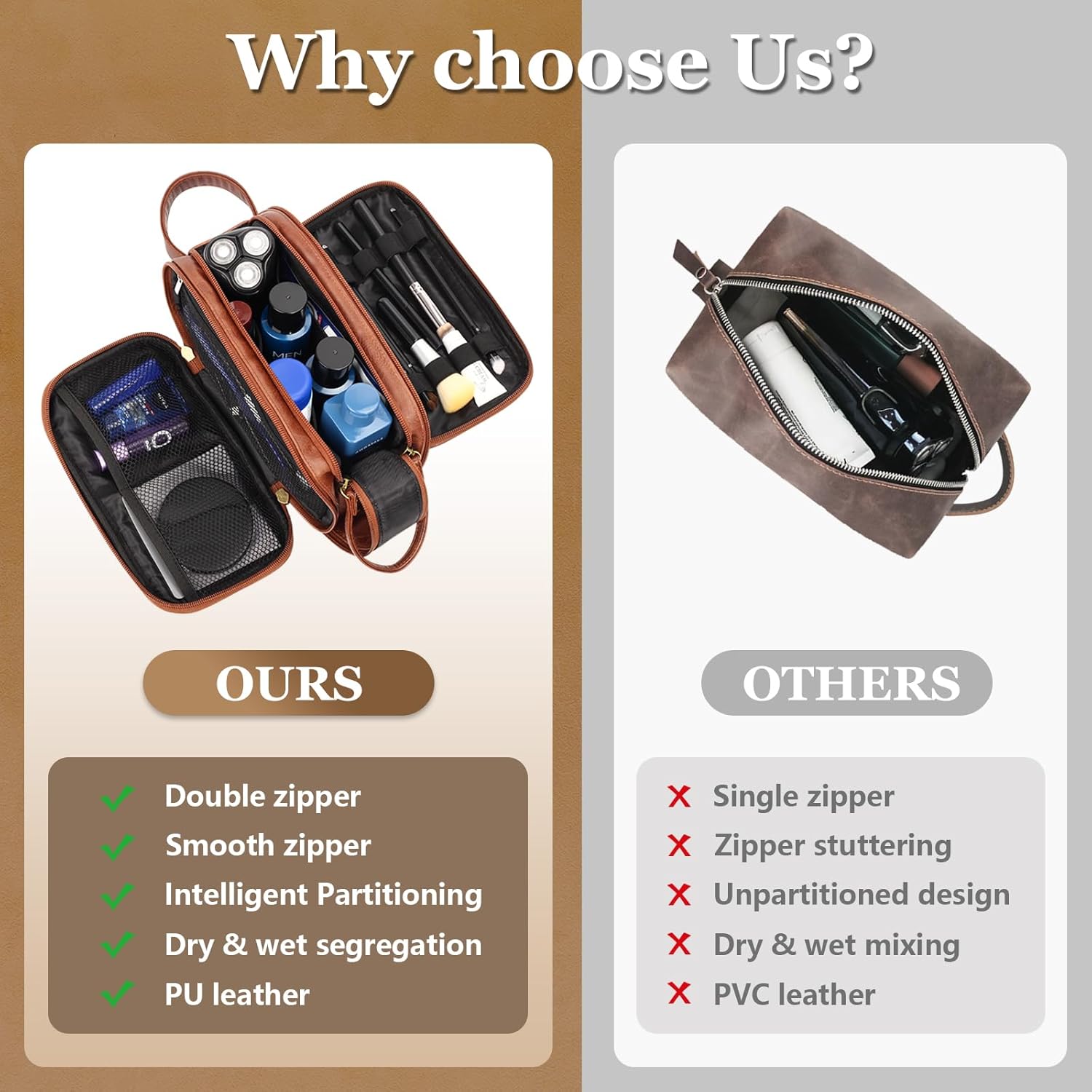 Travel Toiletry Bag for Men,Mens Shaving Bags for Toiletries,Men's Toiletry Travel Bag