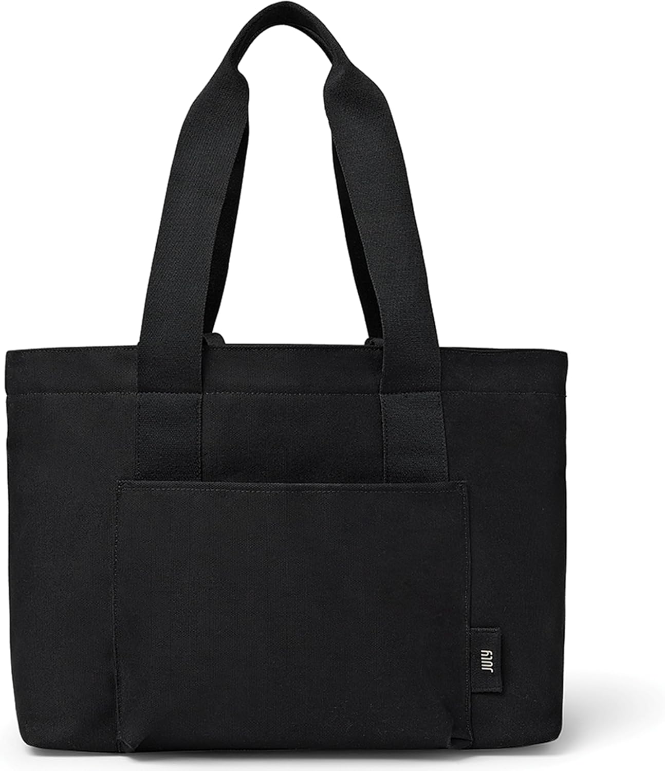 Everyday Large Tote Bag for Women with Laptop Sleeve, Pass-Through Band, Luggage Sleeve, Drink Bottle Holder, Simple Modern Tote Bag for Travel, Work, Commute & Daily Use - 22L - Black