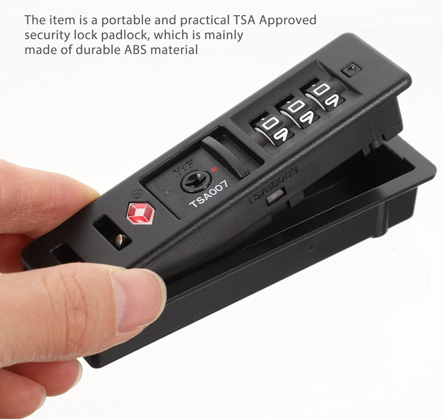 iplusmile 2 Pack Portable TSA Security Lock Customs Code Luggage Toolbox Bag Travel Lock Password Combination Lock Zipper Fixed Locks 3 Digit for Travel Backpack