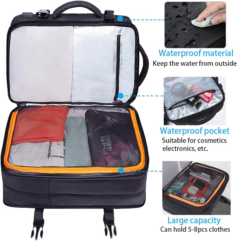 35L Travel Backpack,Flight Approved Carry On Backpack for International Travel Bag, Water Resistant Durable 17-inch Laptop Backpacks,Large Daypack Business Weekender Luggage Backpack for Men Women