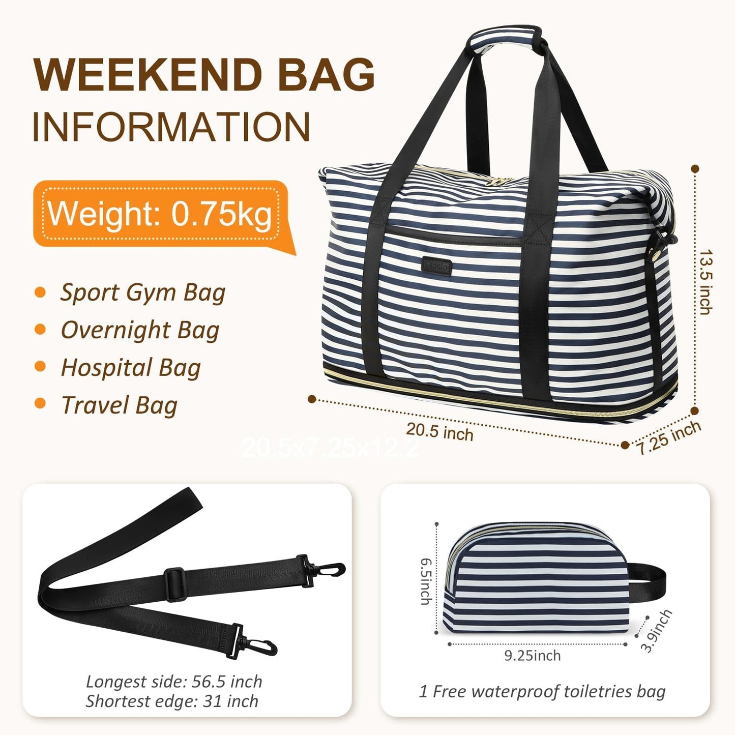 Expandable Travel Duffle Bags Weekender Overnight Bags for Women Men Hospital Bag for Women Labor