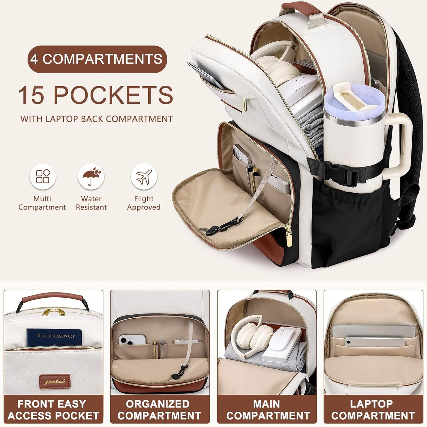 Large Laptop Backpack for Women Bookbag: 18 inch Work School Backpacks with Pocket for Large