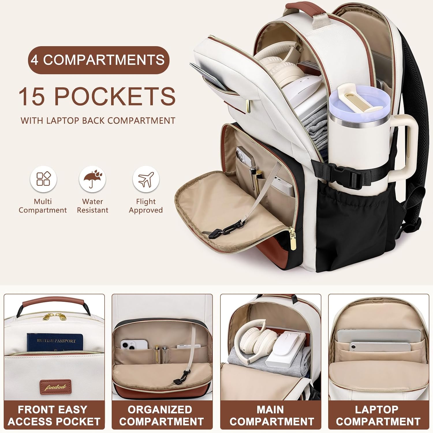 Large Laptop Backpack for Women Bookbag: 18 inch Work School Backpacks with Pocket for Large