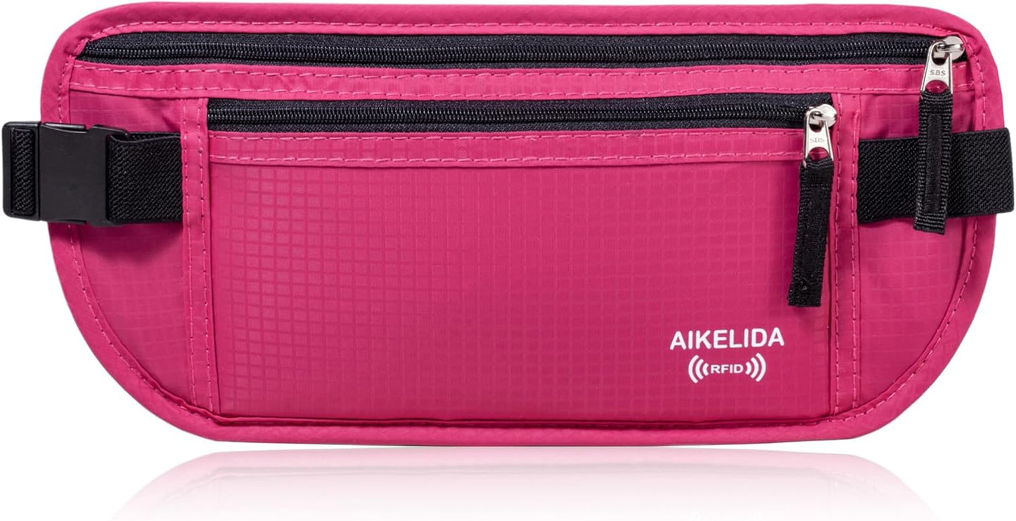 RFID Blocking Passport Holder - Money Belt & Travel Wallet, Travel Belt Bag Fanny Pack for Women