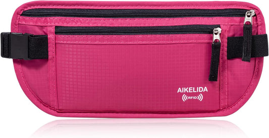 RFID Blocking Passport Holder - Money Belt & Travel Wallet, Travel Belt Bag Fanny Pack for Women
