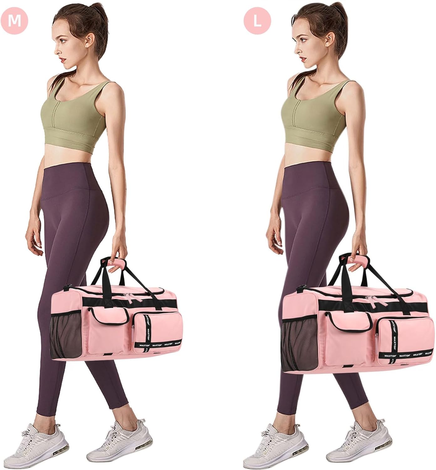 MAXTOP Gym Bag for Women Men Travel Duffle Bag Large Capacity Carry On Weekender Overnight Bag With