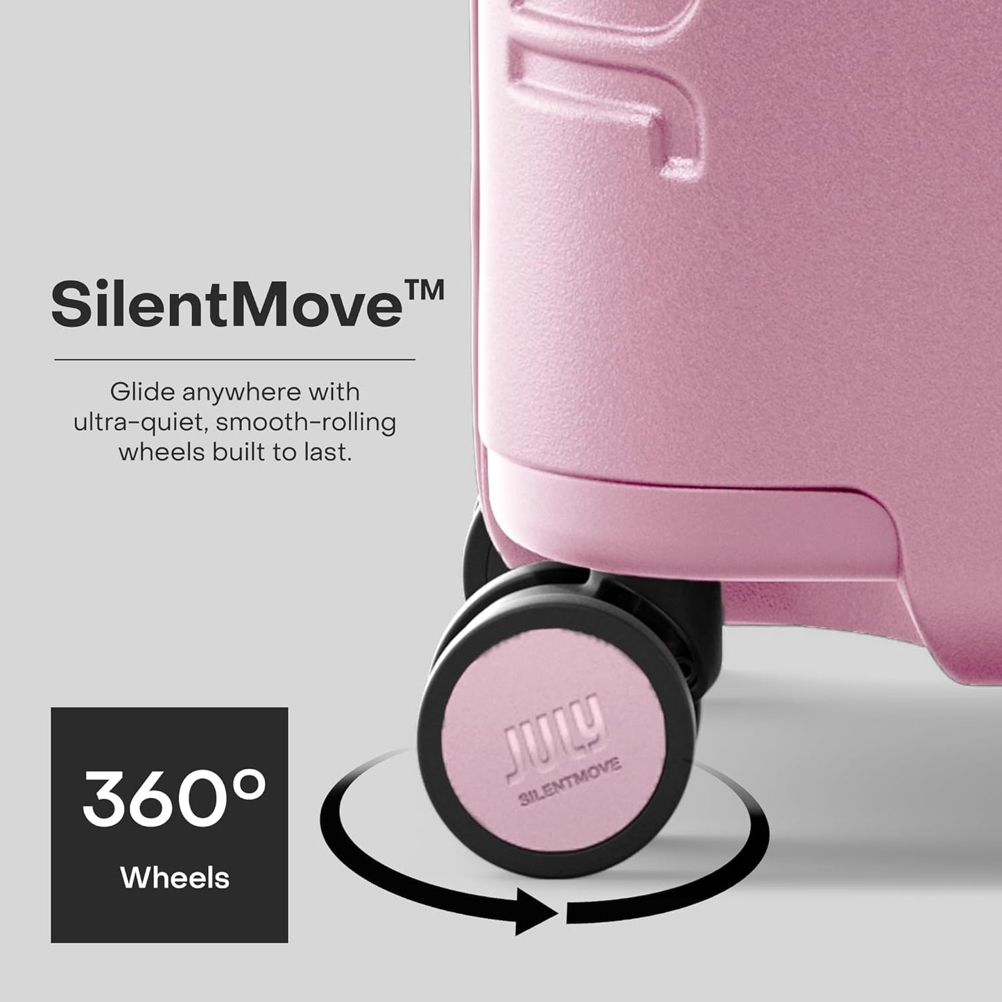 Carry On Pro - 20" Hardshell with Front Pocket, Airline Approved Carry On Luggage with Wheels, TSA Lock Rolling Suitcase, Silent Spinner Wheels, USB Ports & Ejectable Battery - Blush Pink