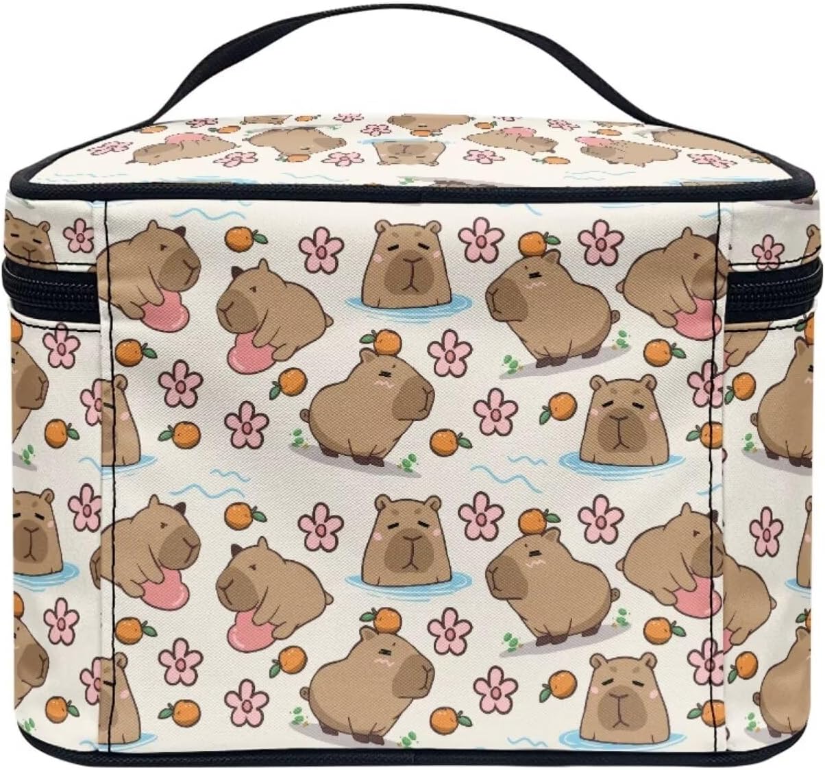 JoyLamoria Lightweight Cosmetic Case Travel Makeup Bag Cosmetic Pouch Tote Purse Cosmetic Bag with