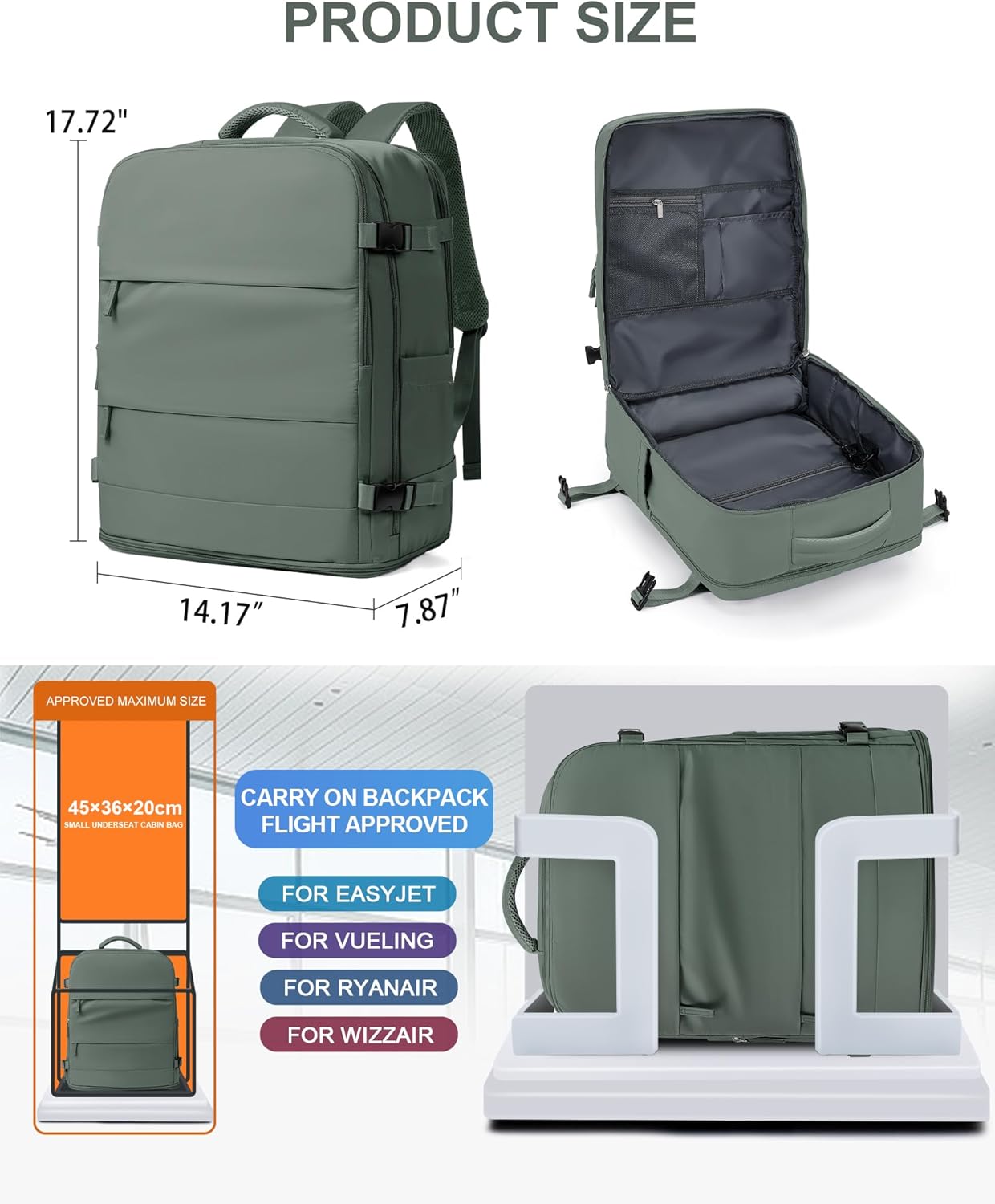 coowoz Large Travel Backpack Carry On for Women Man Waterproof Gym Backpacks Mochila de Viaje