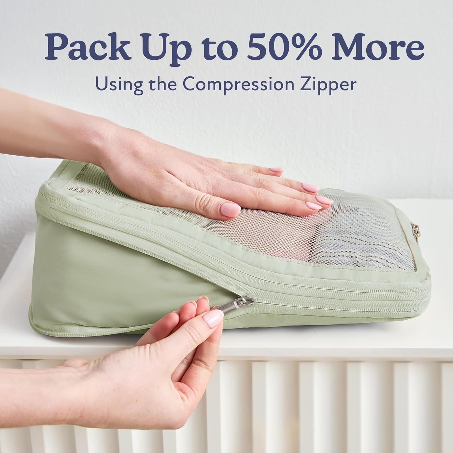 Vandel Space-Saving Compression Packing Cubes for Women, Men, Compressible Carry On Suit Case