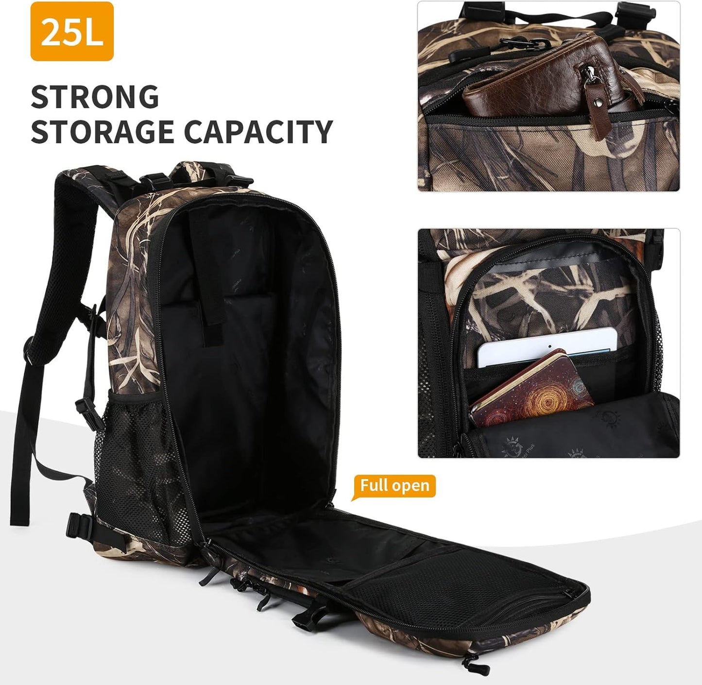HUNTVP Tactical Backpack Military MOLLE Backpack Hunting Rucksack Gear Assault Pack 25L WR