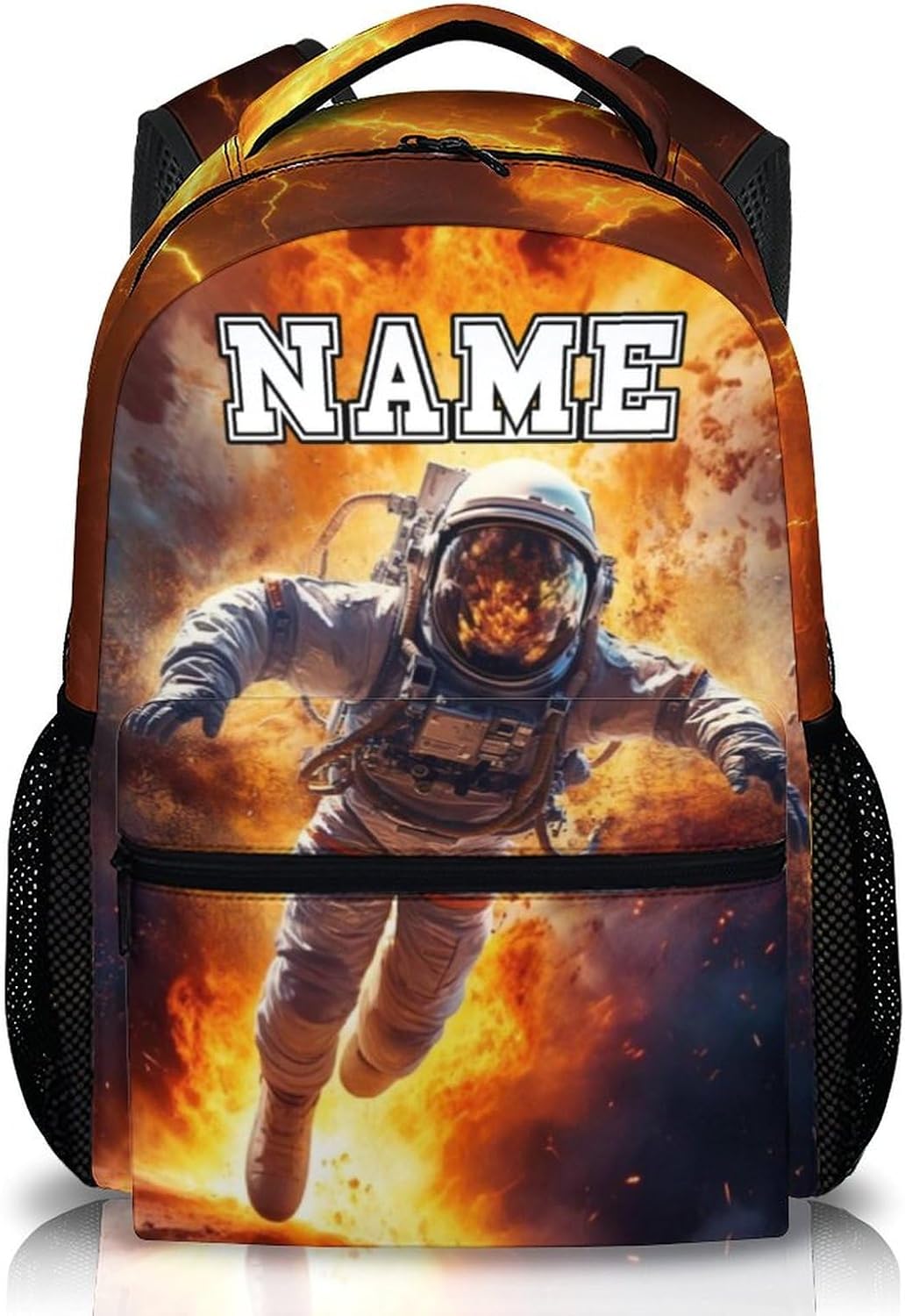 Custom Backpack for Gift, Cool Astronaut Schoolbag for Kids 3-8, Casual Bookbag for Preschool Elementary Kindergarten, Large Capacity Bookbag for Hiking Vacation Travel School Camp